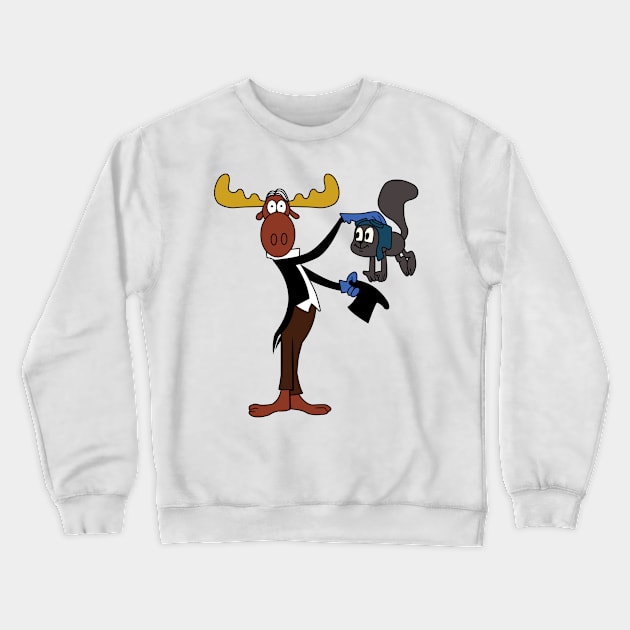 Rocky & Bullwinkle Show Crewneck Sweatshirt by LuisP96